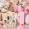 Picture Frame Childhood Keepsake Board Hanging Rustic Nursery Decor My First Year Photo for