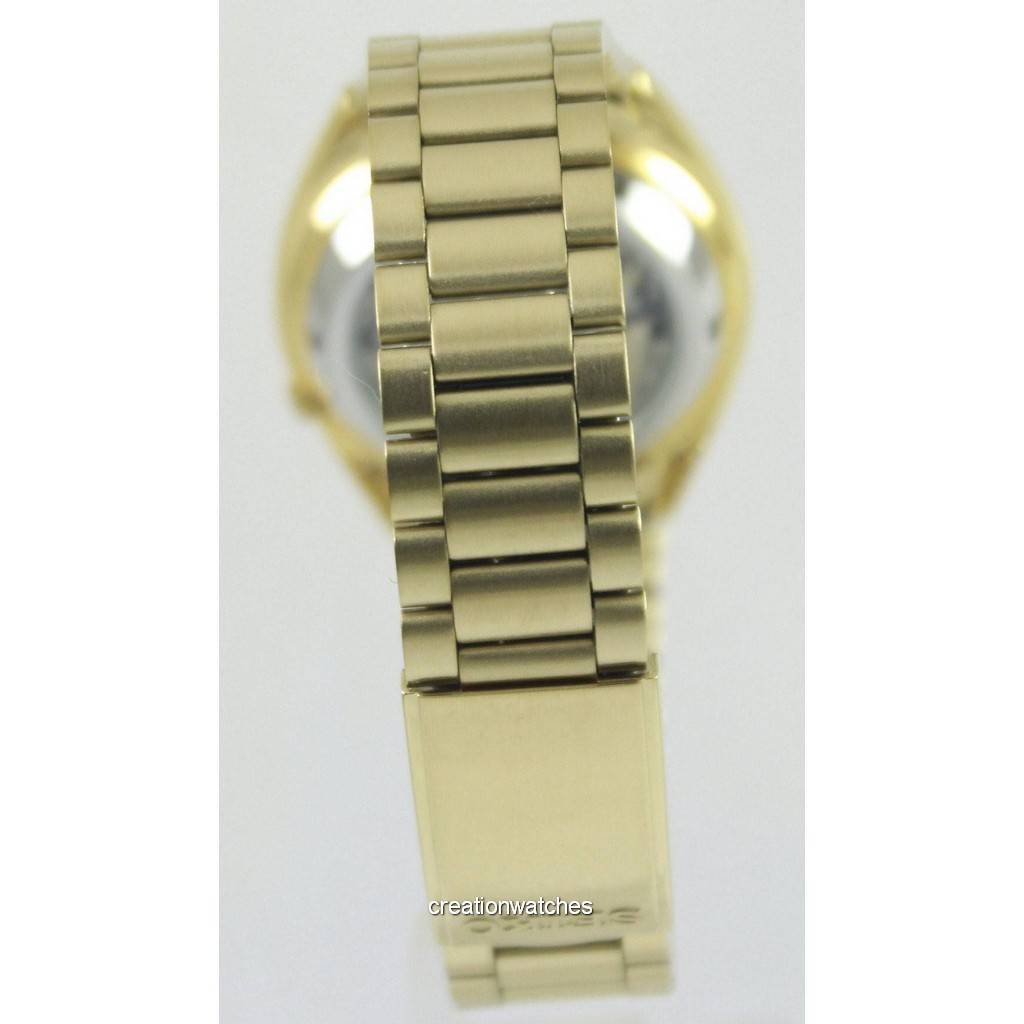 Seiko 5 Автоматические Золотой Циферблат SNXL72K1 SNXL72K Мужские Часы