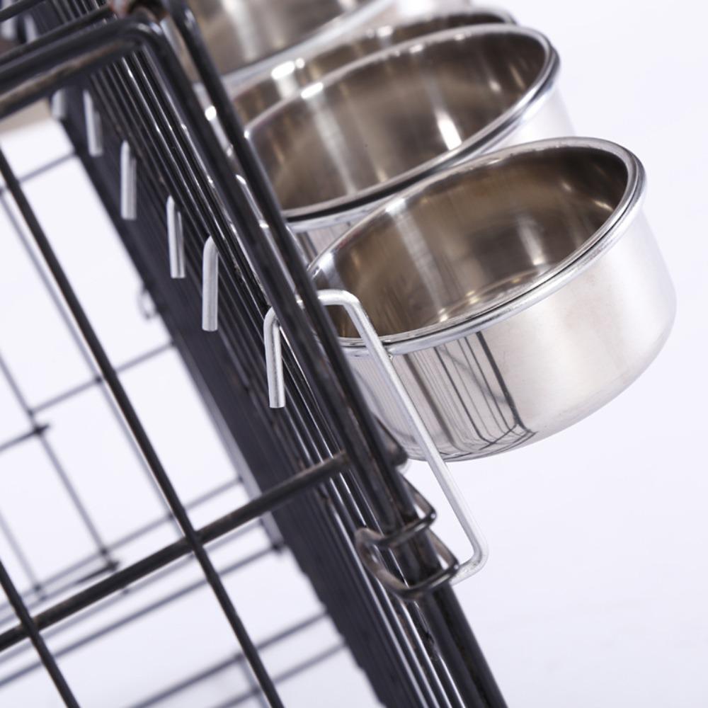 Hanger Cage Cup Hanging Feeder Dish Travel Food Water Bowls Stationary Dog Bowl Pet Feeding Tools