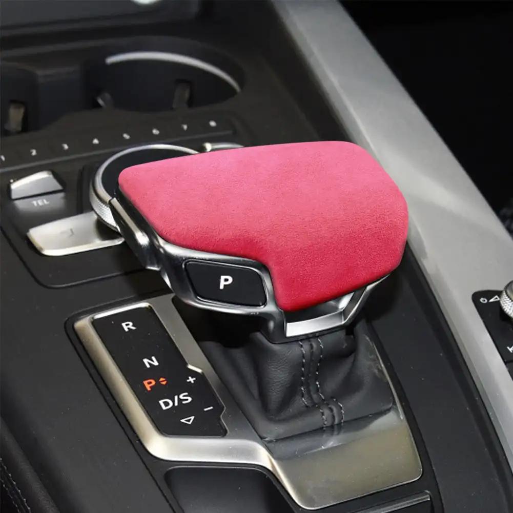 Чехол на ручку переключения передач из замши, чехол для A4 S4 S5 RS5 B9 A5 Q5 Q7, аксессуары для салона автомобиля