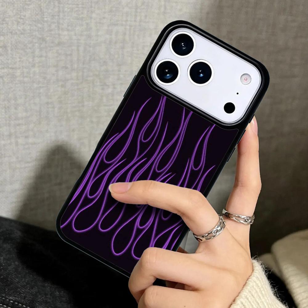 Чехол Case для iPhone 17 Air 16 Pro Max 15 Plus 11 13 Mini 14 12 Задняя крышка телефона Матовый Пламень