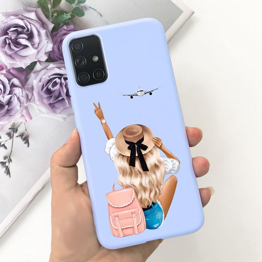 Чехол для телефона Samsung A51 A71 A31 Модный узор Жидкий силикон Полная защита Задняя крышка для Samsung Galaxy A 51 71 31 Capa