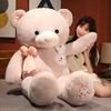 Large Bow Bunny Bear Plush Toy Girl Hugs Big Bear Doll And Gives Girl A Valentine'S Day Gift
