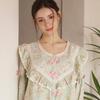Lunaluz Women S Long Sleeve Round Neck Two Piece pajamaS roSe Duo