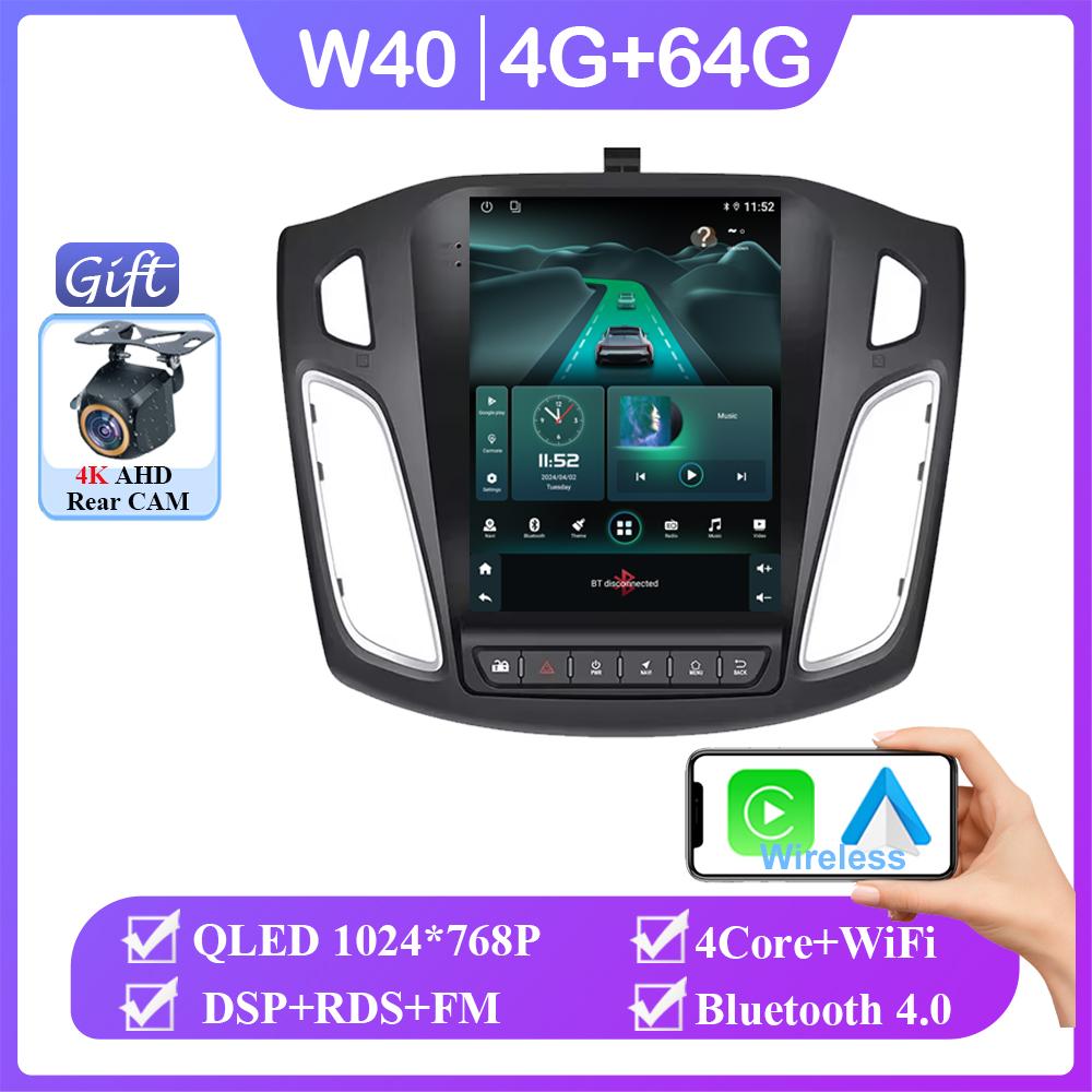 9,7-дюймовый экран для Ford Focus 3 Mk 3 2011-2019 Автомобильный DVD Авторадио Carplay 4G Мультимедийный Плеер WIFIGPS Навигация NP Нет 2din DVD