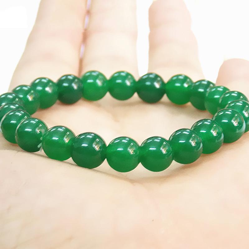 Imitation Jade Bracelet Green Women'S Vintage Round Bracelet Ladies Jewelry Gift