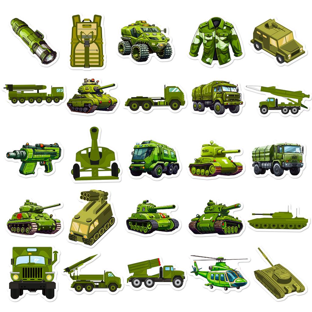 50 Новых Товаров Военной Танковой Тематики, Персонализированные и Независимые DIY Водяные Стаканы, Наклейки для Ноутбуков и Чемоданов, Водонепроницаемые Наклейки