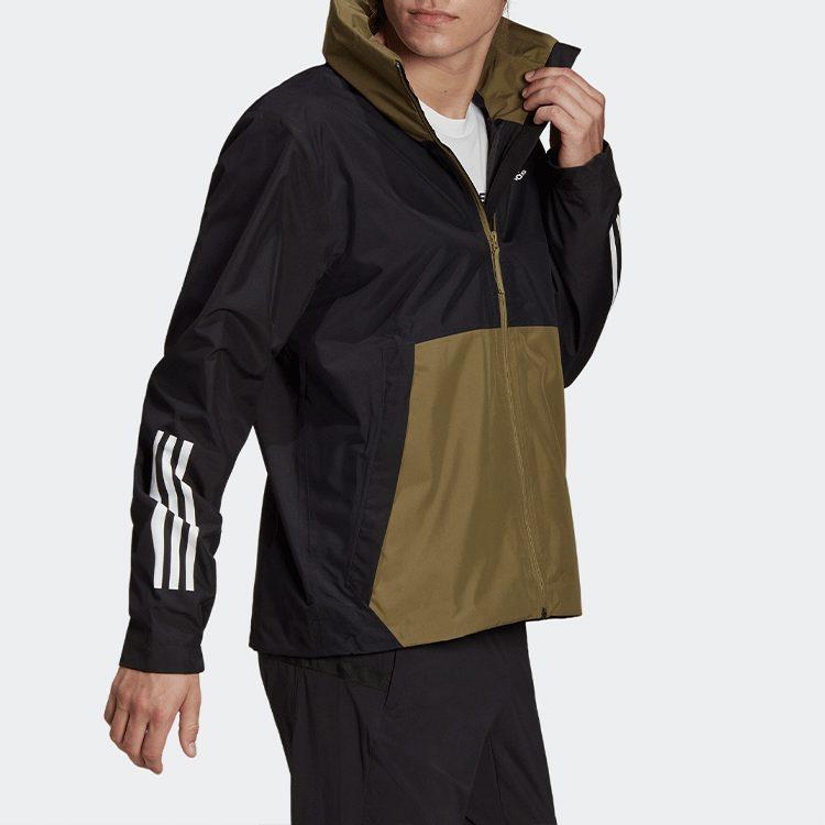 adidas Куртки Мужские Оливково-зеленые С капюшоном Умеренные Другие H65774