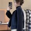 Маленькое шерстяное пальто женское 2024 новое короткое пальто высокого класса осень и зима маленькое ароматное ветровое корейское шерстяное пальто