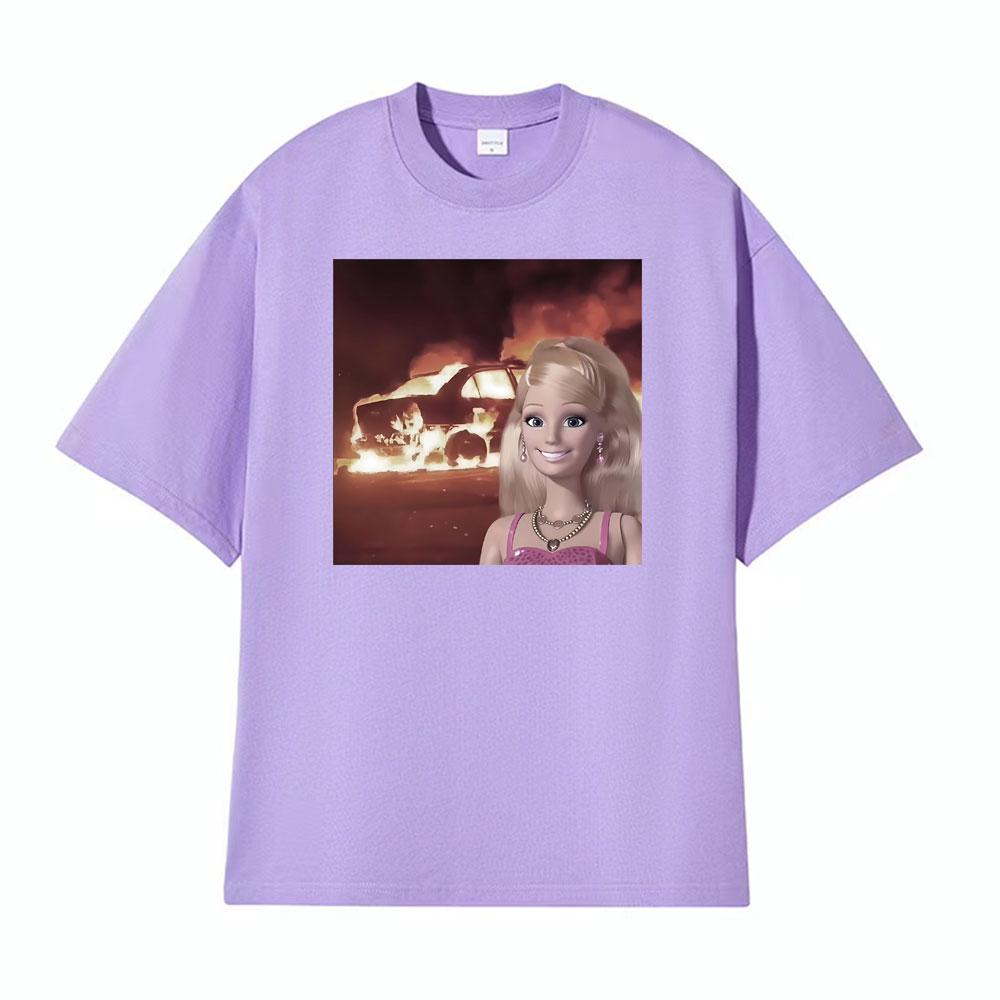 Vintage Doll Face Meme Comfort Weird Aesthetic T Shirt Unisexs Clothes Fashion Street T Shirts Summer Casual Short Sleeve Tshirts