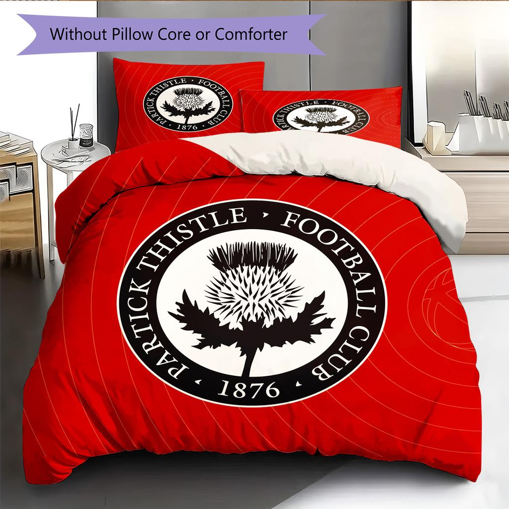Partick Thistle F.C. Pattern Bedding Quilt Set Home Decoration Gift (1 * duvet cover + 2 * pillowcase without core)