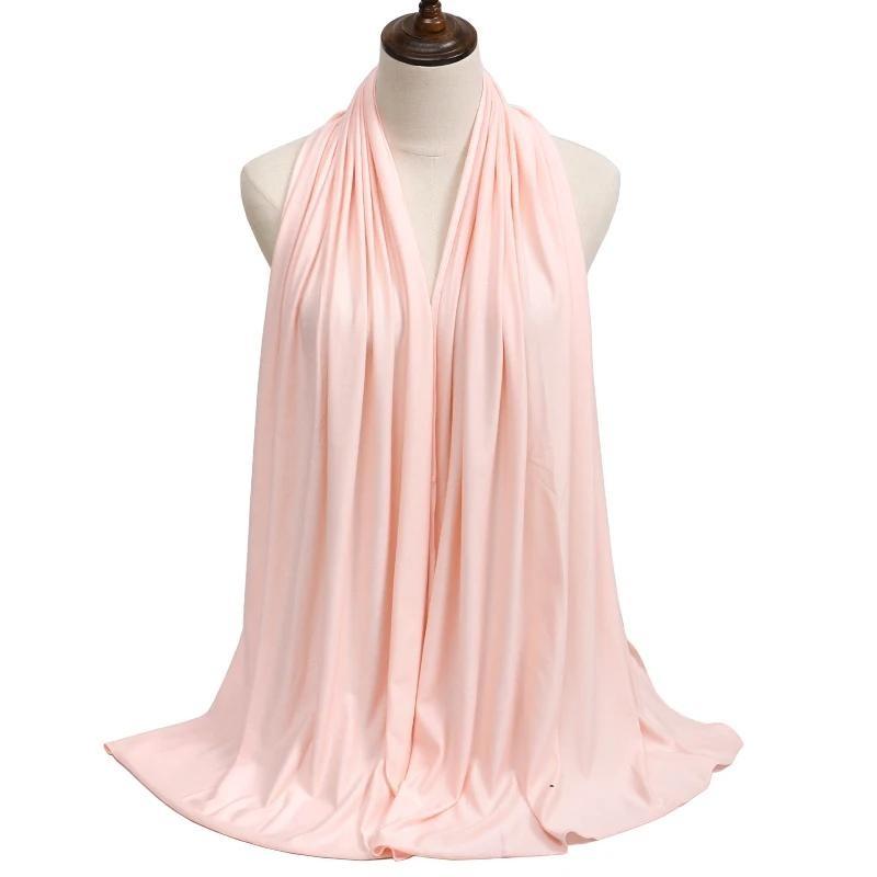 Модал хлопок джерси хиджаб шарф длинный мусульманский платок простой мягкий тюрбан галстук головные повязки для женщин Африка повязка на голову 170x60 см