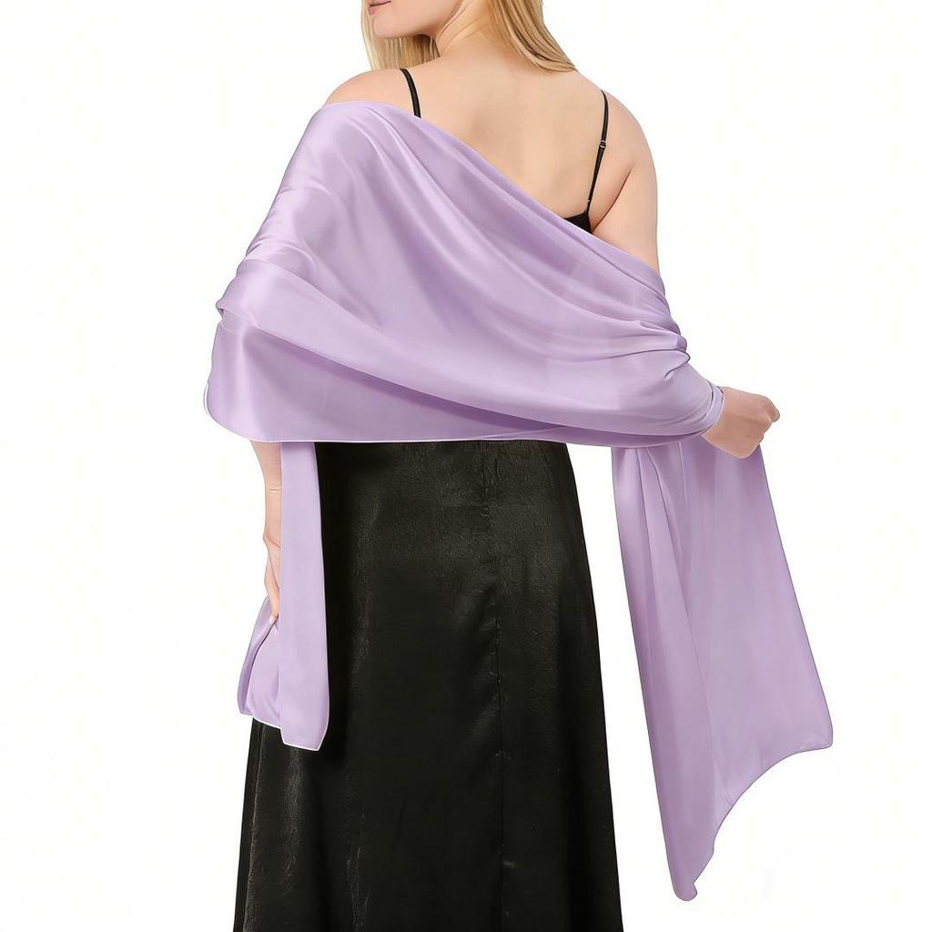 Элегантный шелковый атласный шаль для свадьбы или вечернего наряда