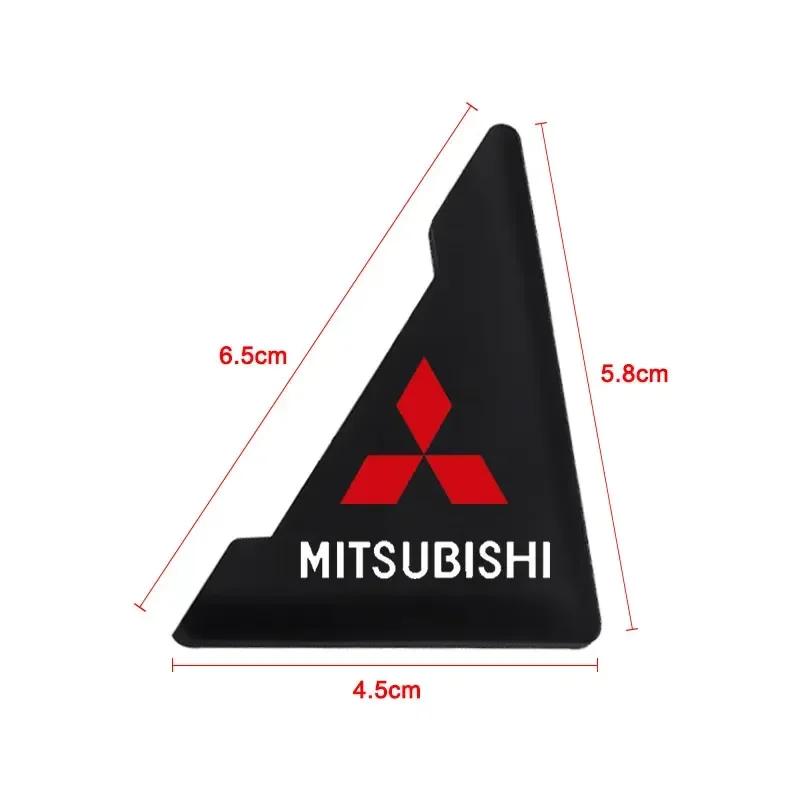 2 шт. Защитные наклейки на углы дверей автомобиля от царапин для Mitsubishi Ralliart Lancer ASX L200 Colt Pajero Outlander Eclipse