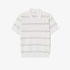 [Lacoste] Men's Open Collar Pin Stripe Short Sleeve Sweater Polo Shirt PH396E-56GXFJ