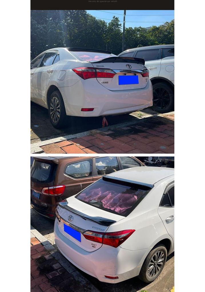 Задний спойлер-«утиное крыло» для Toyota Corolla Levin Модели 2014-2018 гг. - Бесшовный дизайн Гибридный Двойной Двигатель с Покрытием Запеченной Краской