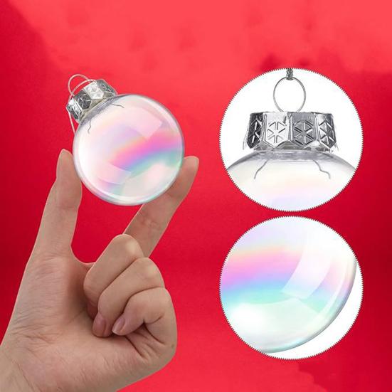 Yousheng Fillable Christmas Ball Подвеска Небьющиеся Прозрачные DIY Рождественские Елочные Шарики Декоративное Подвесное Украшение