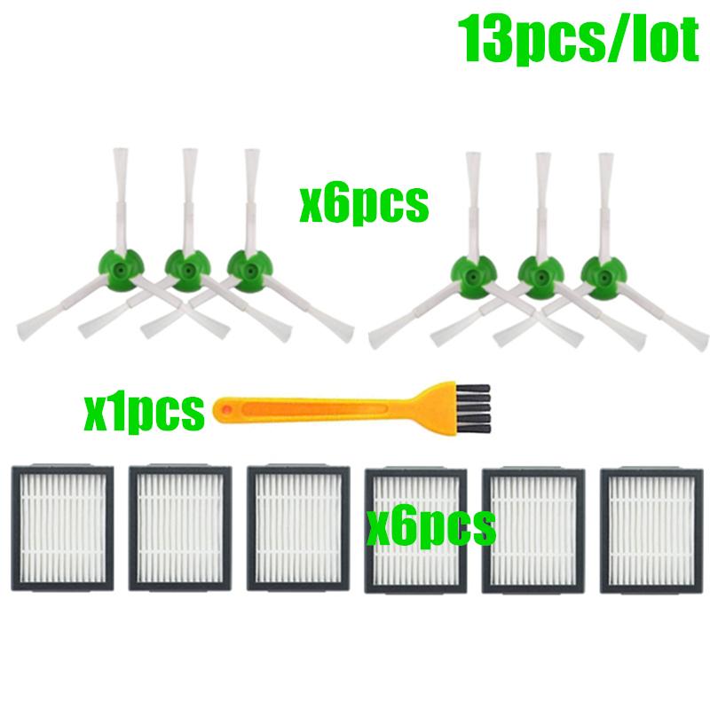 Hepa-фильтр+Боковая щетка+Щеточный валик+пылесборники Замена для iRobot Roomba i7 E5 E6 I Серии Робот-пылесос Запасные части