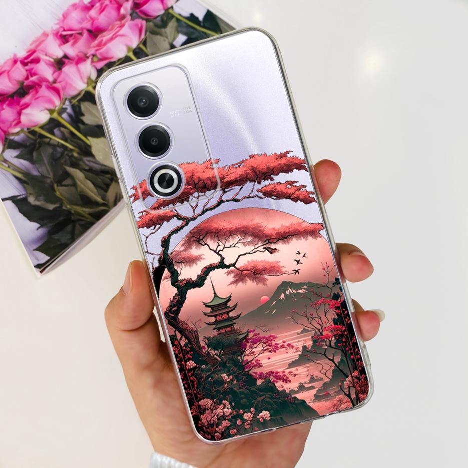 For Oppo A80 5G Case CPH2639 Cute Painted Cover Clear Silicone Soft TPU Phone Case For Oppo A3 Pro A3pro 5G OppoA80 Shell Bumper