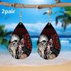 Themed Halloween Cat Pumpkin Skull And Dog Pattern Women Acrylic Earrings