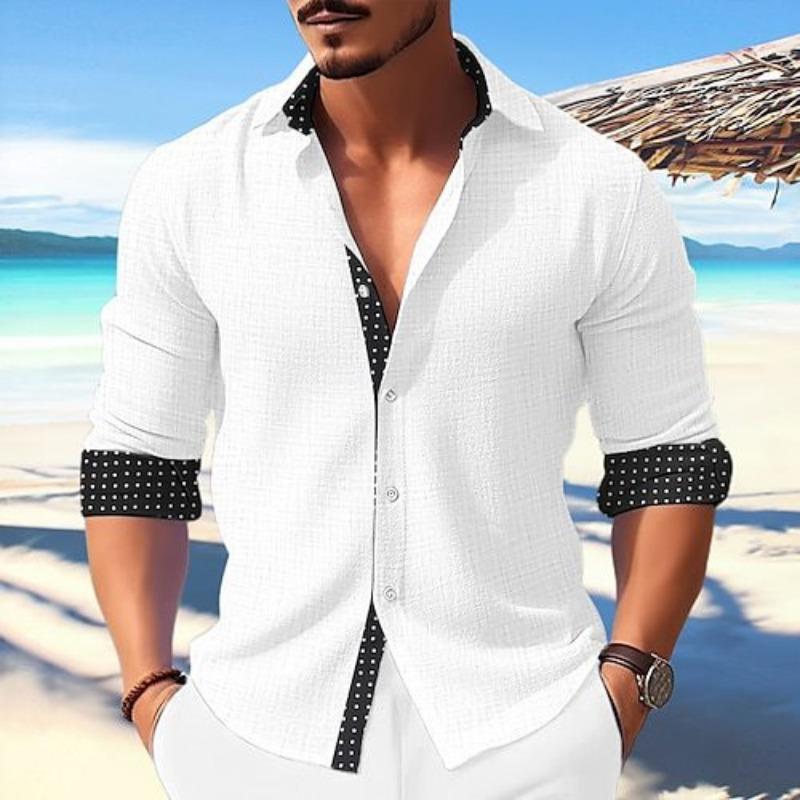 Long Sleeved Shirt Men's Loose Casual Spring Fashion Brand Cardigan Shirts Men’s