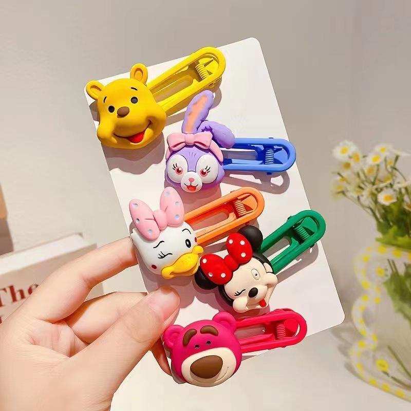 Набор красочных мультяшных заколок для волос для девочек - Милые заколки в виде уточки и боковые заколки для челок маленьких девочек