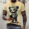 Summer Funny Panda Pattern 3D Print T-Shirt Men Women O-Neck Casual Fashion Short Sleeve Oversized Harajuku Tee Top Kid Clothing