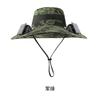 Solar double fan hat men's summer outdoor fishing sun protection visor long battery life bucket hat with fan