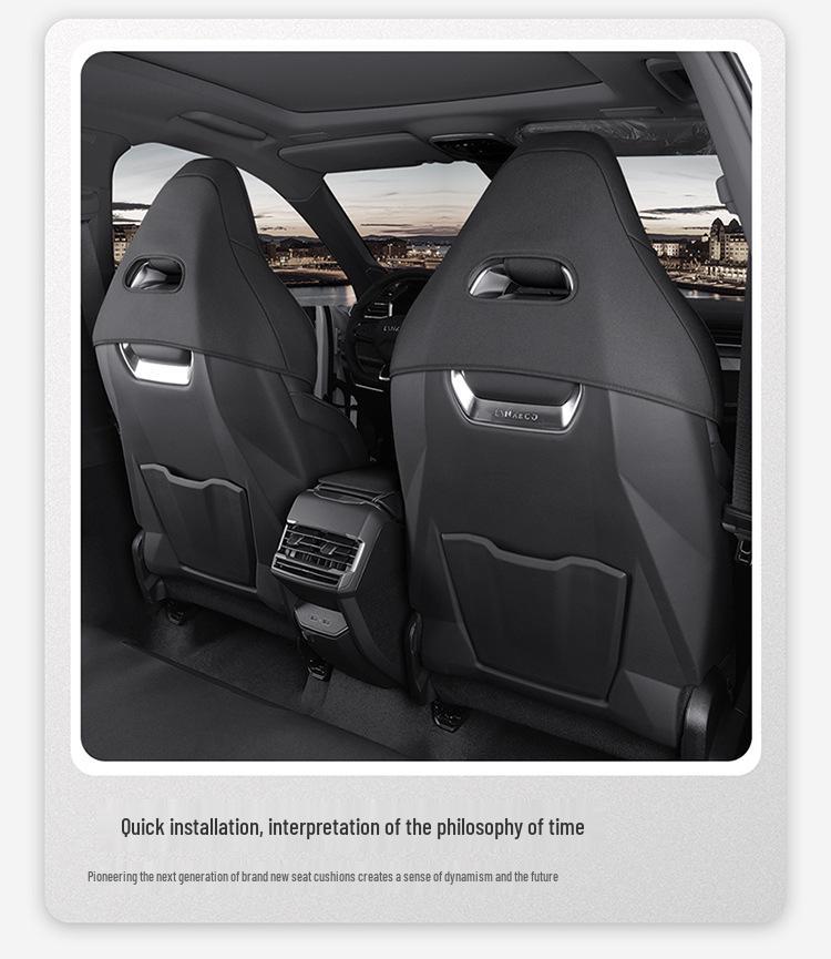 Lynk&Co 03 Suede Saddle Pad: Half-Wrapped Car Seat Cushion Cover