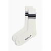H M Socks creaM Black Stripe