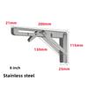2pcs Bracket Shelves Storage Rack Steel Bracket Triangular Folding Wall Hanging Support Foldable Shelf Angle Mounting Bracket