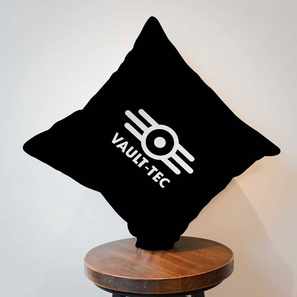 Games V-Vault T-Tec Logo Pillow Gift Home Office Decoration Bedroom Sofa Car Cushion Cover Case 45X45