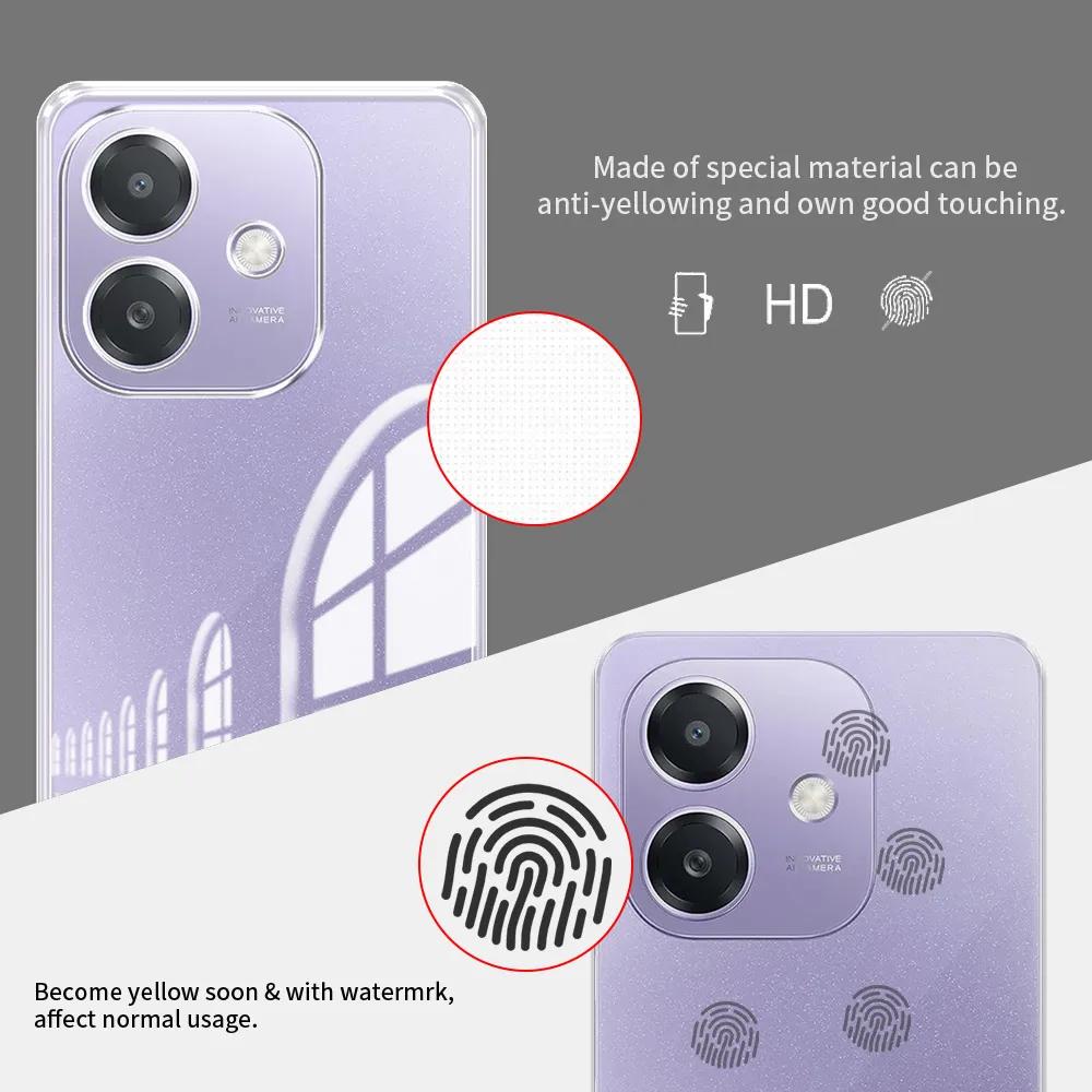 Для OPPO A3X OPPO A3 чехол модный прозрачный мягкий силиконовый чехол для телефона Oppo A3 A3X 4G 5G 2024 прозрачный противоударный защитный чехол Coque