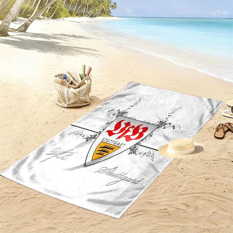 Stuttgart History Print Beach Towel, Large Soft Quick Dry Towel for Beach Camping Swimming