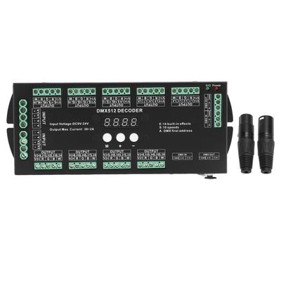 Цифровой мультиплексор X 512 Декодер 36 каналов 2A LED RGBW Цифровой мультиплексор X Контроллер декодера с цифровым дисплеем для ленты