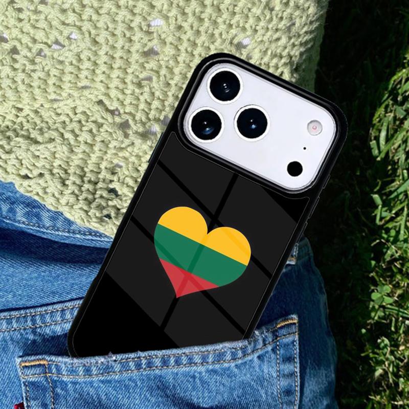 Флаг Литвы Литовский чехол для мобильного телефона Совместим с IPhone 17 16 15 14 13 12 11 Pro Max 17 Air cover