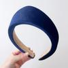 Elegant Wide Edge Hair Hoop Crown Retro Hair Accessories Gift Velvet Triangle Headband  Party