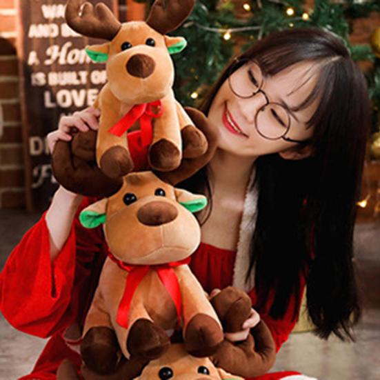 Рождественский олень плюшевая игрушка подушка супер мягкая кукла-животное рождественская елка зимнее праздничное украшение подарок для детей взрослых