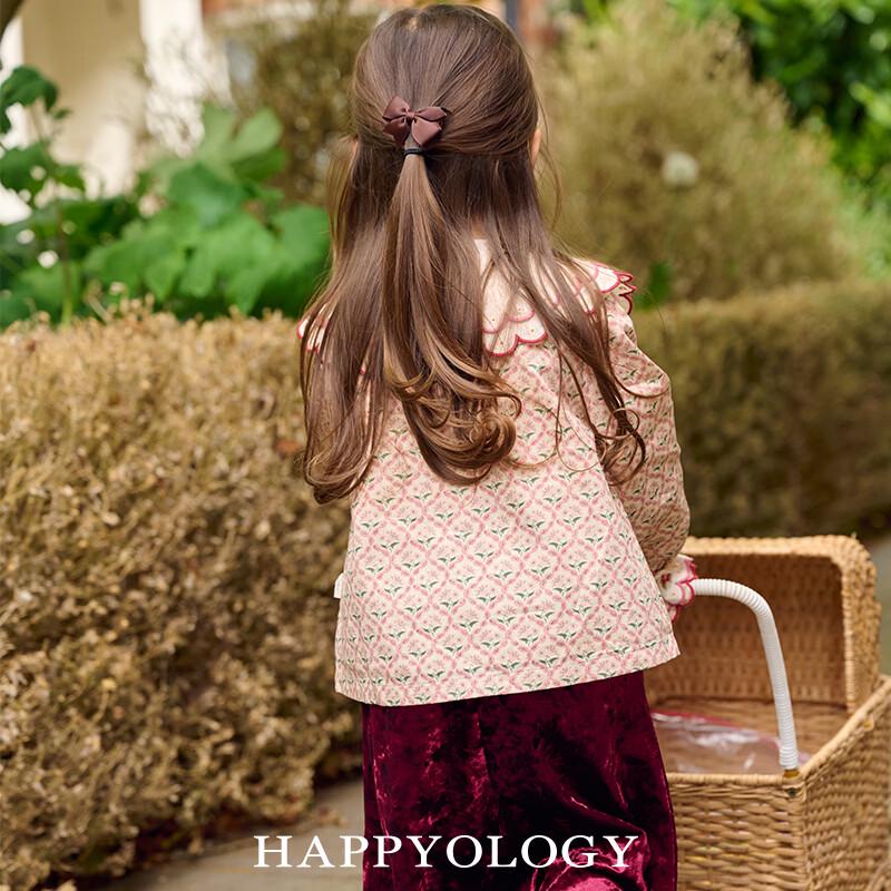 Двухслойная рубашка Happyology для девочек с вышитым воротником