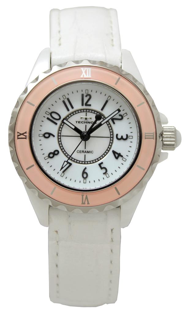 TECHNOS Женские часы T9925TP Керамические белые,