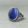 Кольцо из твердого серебра 925 пробы, кольцо из лазурита, дизайнерское кольцо ручной работы, богемное кольцо, подарок на день рождения, рождественские украшения, кольцо для женщин