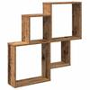 VidaXL Étagère murale vieux bois 80x15x78,5 cm bois d'ingénierie, étagère flottante, étagère suspendue, étagère murale 856610
