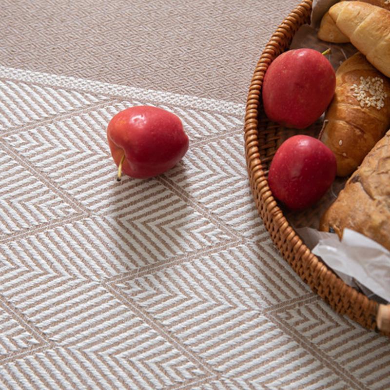 Жаккардовая крышка стола с кисточками и волнами для обеденной вечеринки, рождественская скатерть