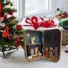 Colorful Christmas Nativity Box Easy Carrying Desktop Figurine Ornament  Art Decor
