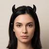 Resin Ox Horn Hair Clips Animal Anime Headband Devil Horn Hairband  Daily Styling
