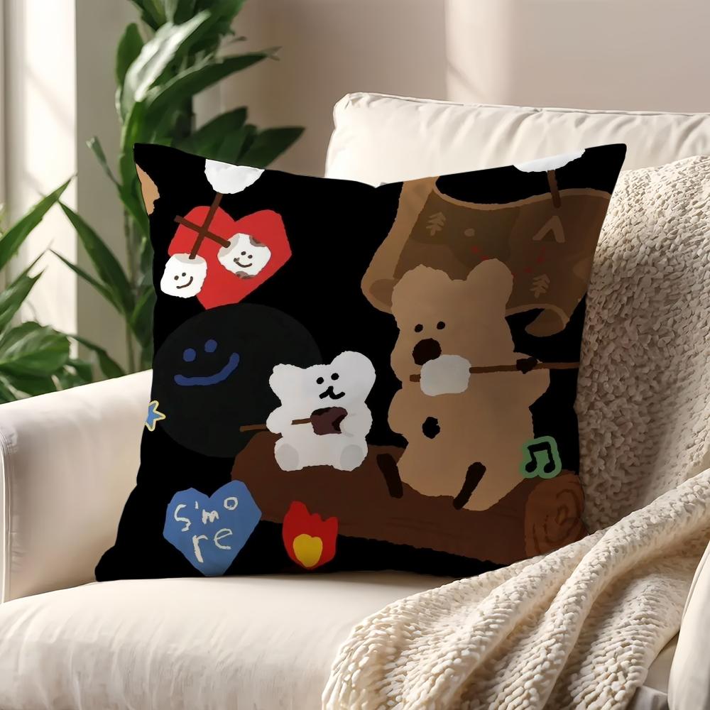 Cartoon D-Dinotaengs Cute kawaii cushion cover Pillow Cover Home Sofa living Decoration Room Office Car Nordic Simplicity