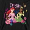Disney Princess Childrens/Kids Friends Are Magic Ariel And Tiana Heather Hoodie