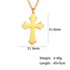 Cross Necklace for Women Men Stainless Steel Gold Christian Jesus Amulet Choker Chain Necklaces Jewelry