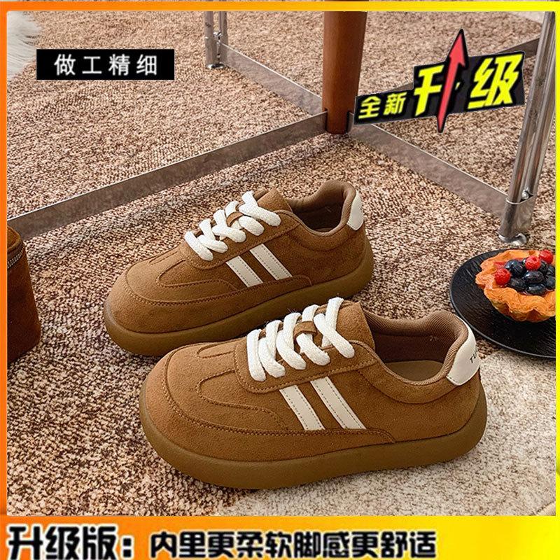 Кожаная платформа женская обувь новая осень ретро универсальная спортивная обувь для скейтборда повседневная детская