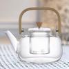 Glass Teapot Transparent Stoves Boiled Tea Hand Blowing with Removable Infuser